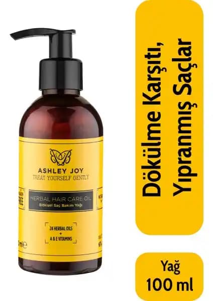 Ashley Joy Bitkisel Saç Bakım Yağı: Doğal İçeriklerle Saç Sağlığını Destekleyen Ürün