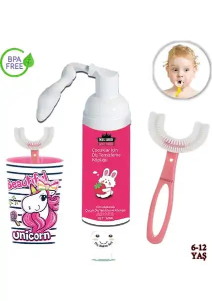 Çocuklar İçin Güvenli ve Eğlenceli U Tipi Diş Fırçası Seti Tanıtımı ve Özellikleri