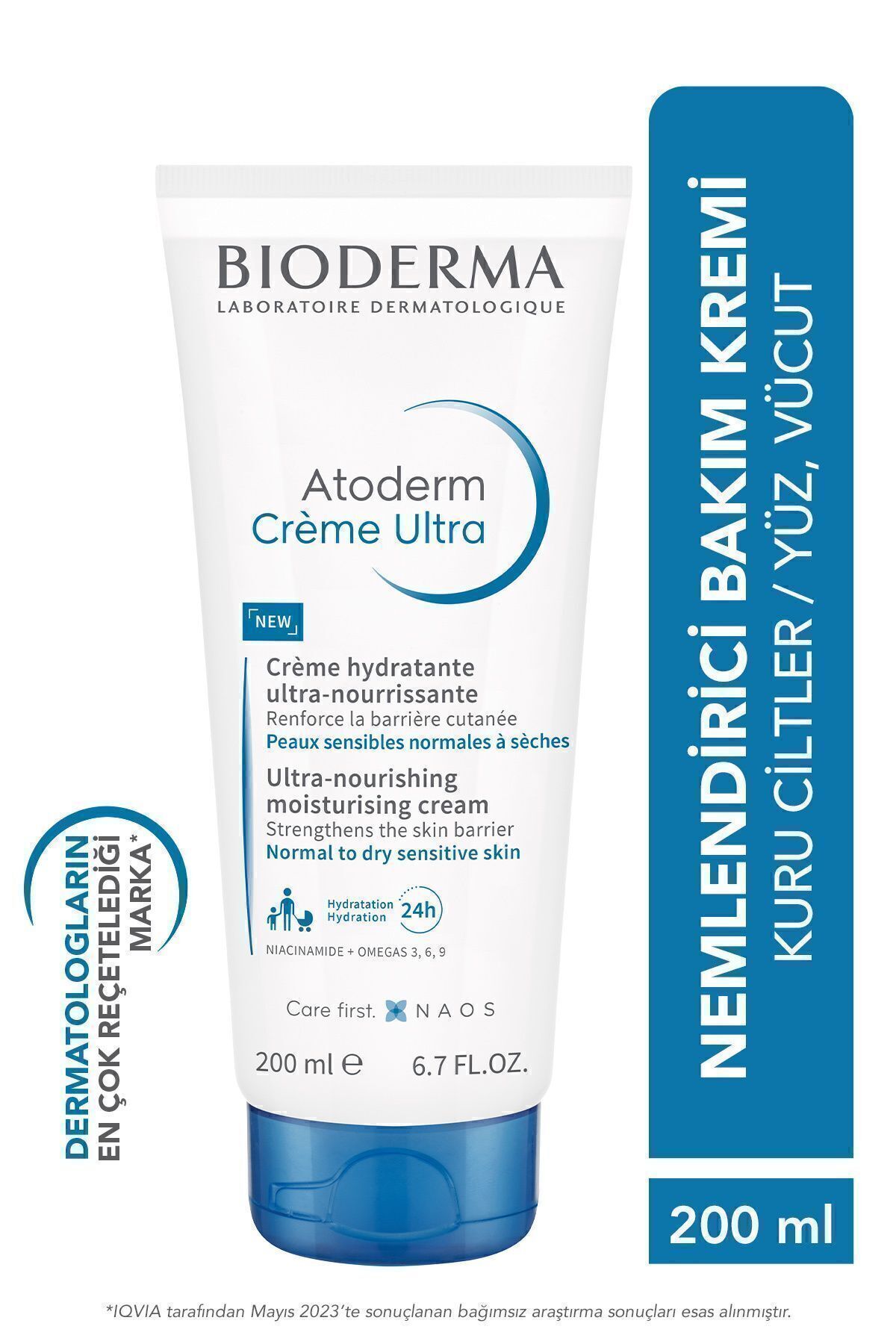 Atoderm Cream Ultra Normal Ve Kuru Ciltler Için Nemlendirici Yüz Ve Vücut Bakım Kremi 200 ml