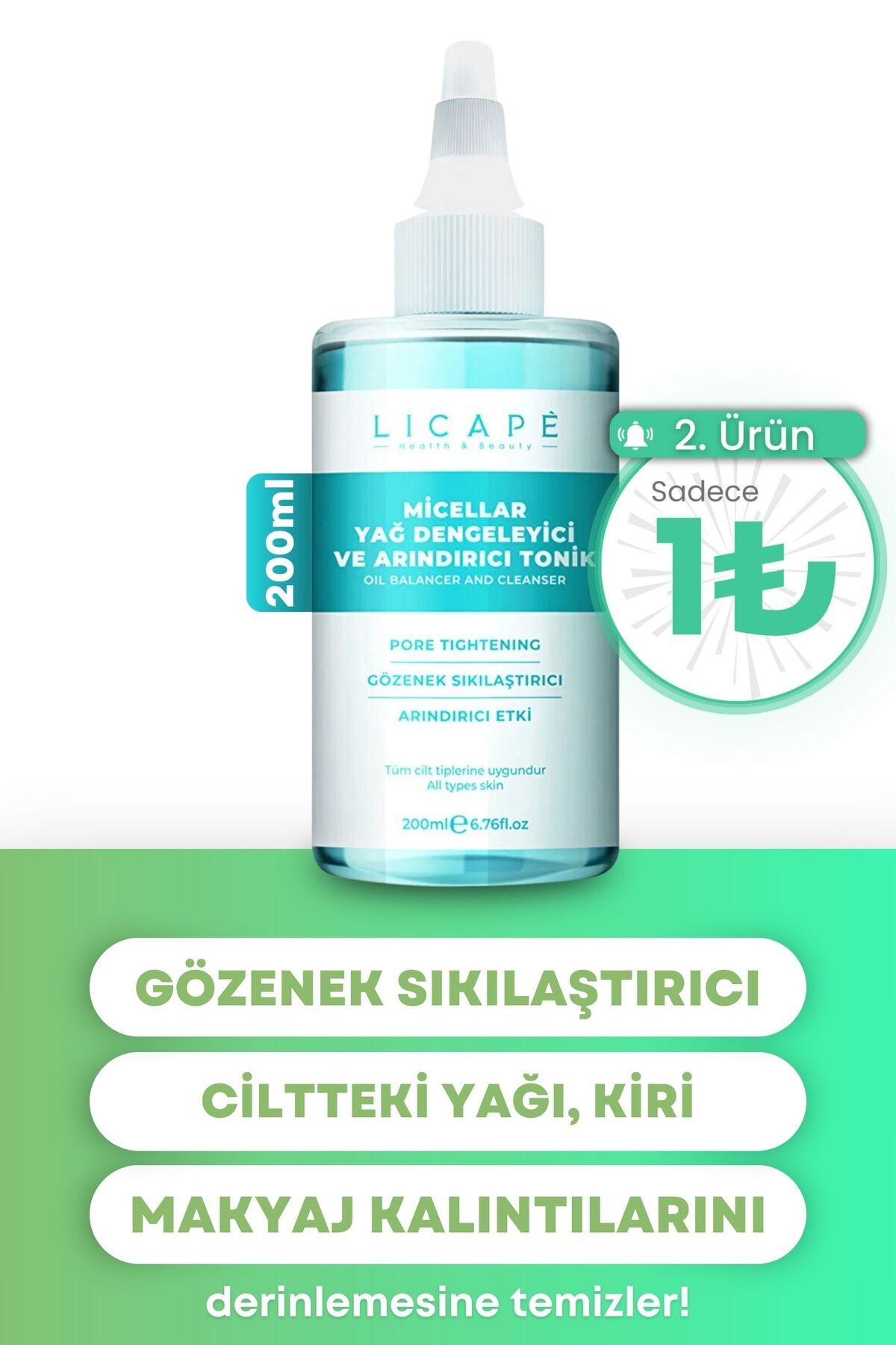 Gözenek Sıkılaştırıcı, Arındırıcı ve Yağ Dengeleyici Tonik 200ml