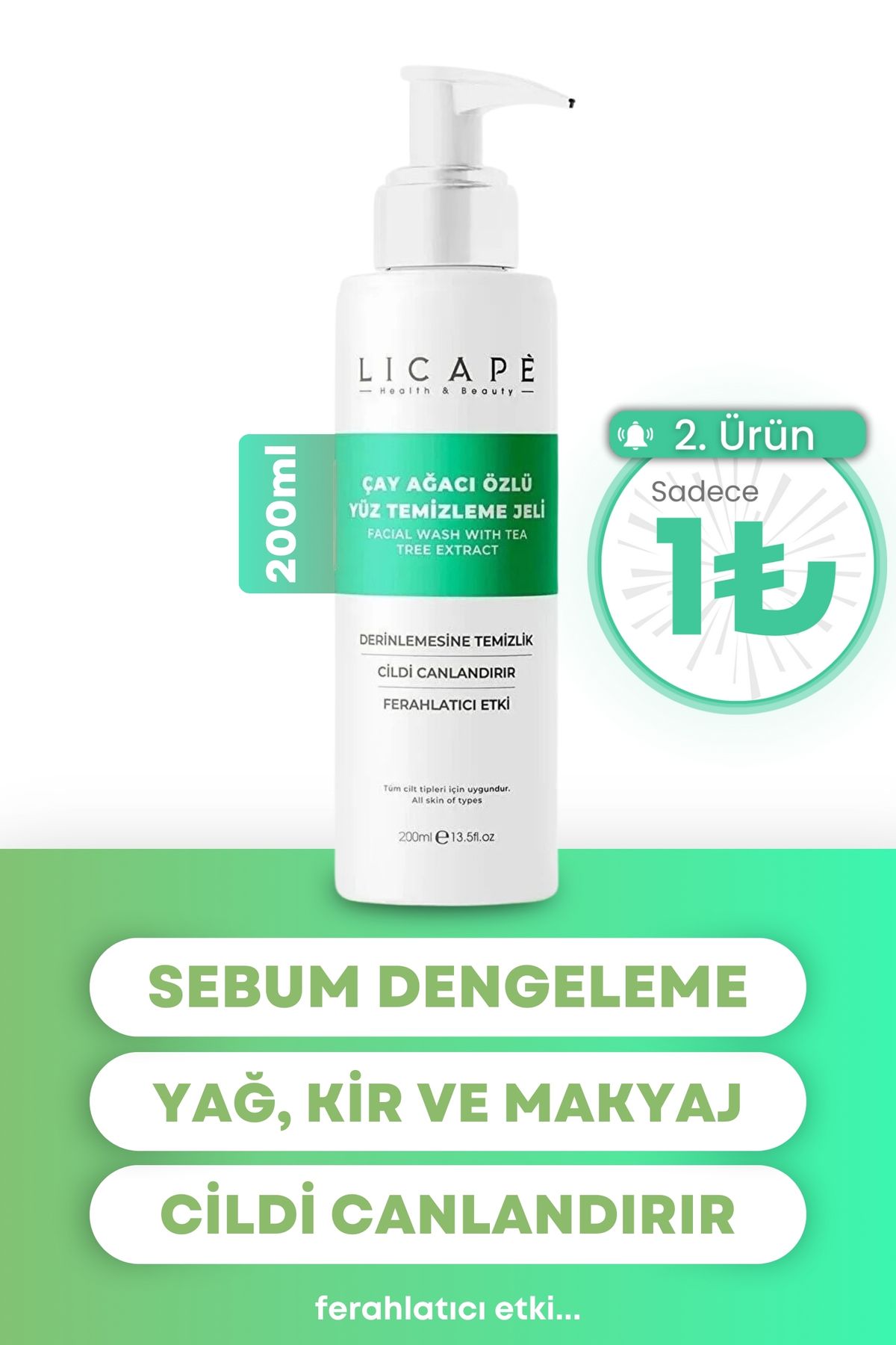 Çay Ağacı Özlü Yüz Temizleme Jeli 200 ml