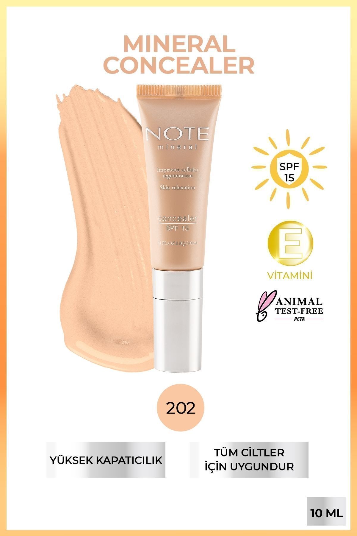 Mineral Concealer 202 SPF 15 Metal Başlıklı Göz Altı Kapatıcısı