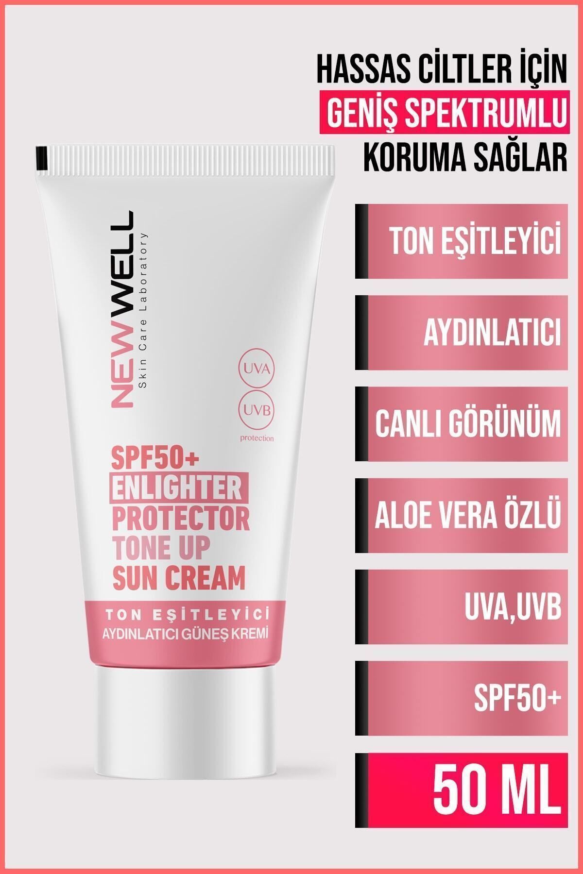 Ton Eşitleyici yüksek Koruma Etkili Spf50+ Aydınlatıcı Pembe Yüz Güneş Kremi 50 Ml