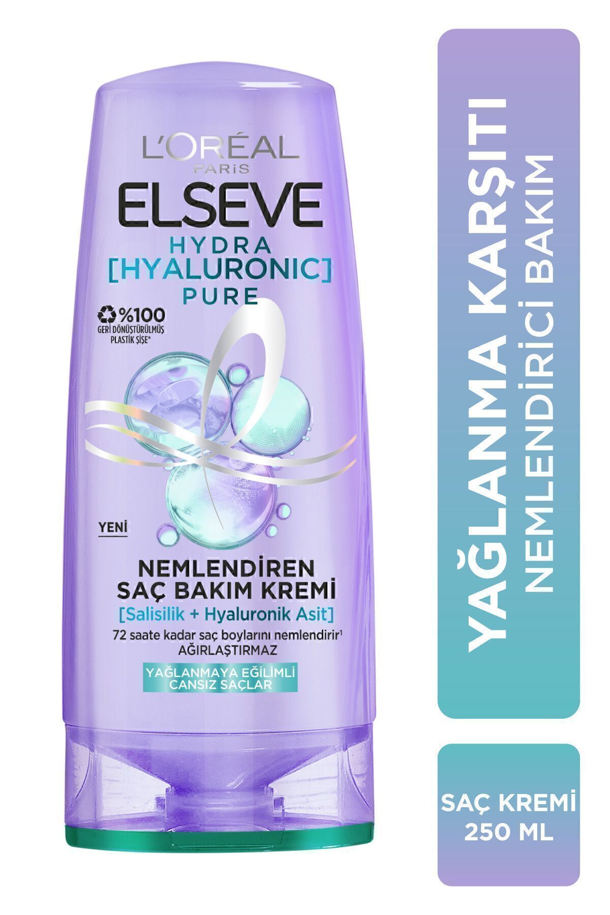 Hydra [hyaluronic] Pure Salisilik Asit Içeren Yağlanma Karşıtı Nemlendirici Saç Kremi 250ml