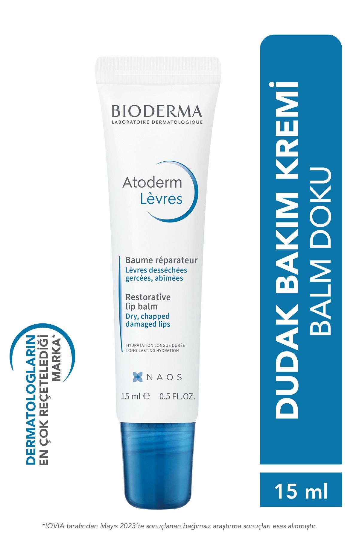 Atoderm Lip Balm Kuru, Çatlamış Dudak Besleyici Nemlendirici Dudak Kremi Avokado Ve Shea Yağı 15 ml