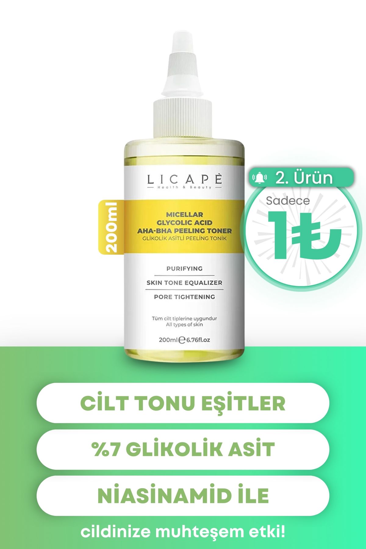 Micellar Glikolik Asitli Aha-Bha Peeling Tonik 200ml