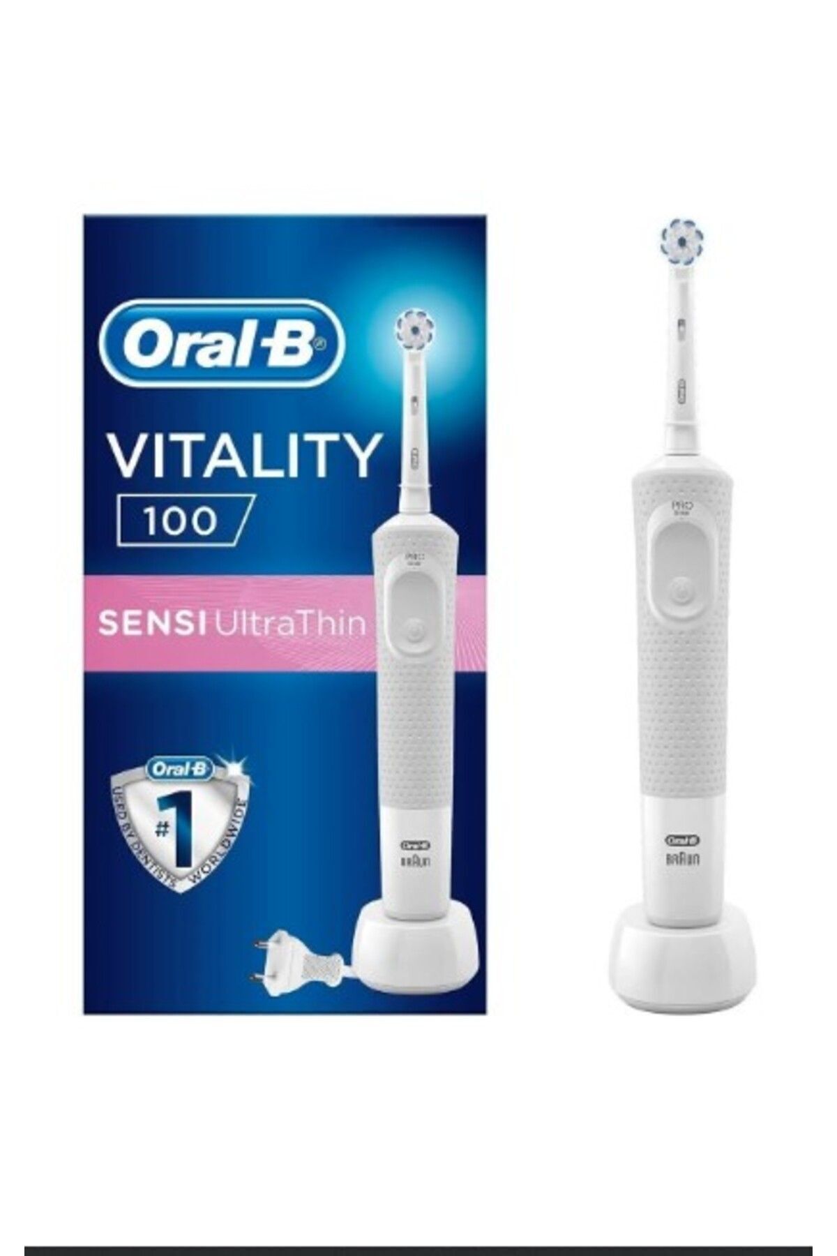 D100 Vitality Sensi Ultrathin White Box Şarjlı Diş Fırçası