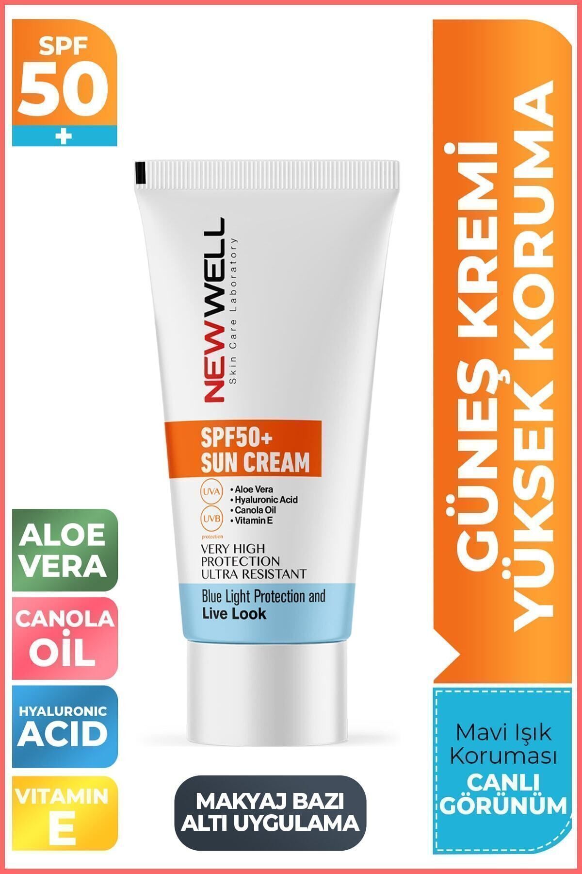 Güneş Kremi Yüksek Koruma Spf 50+ Aloe Vera