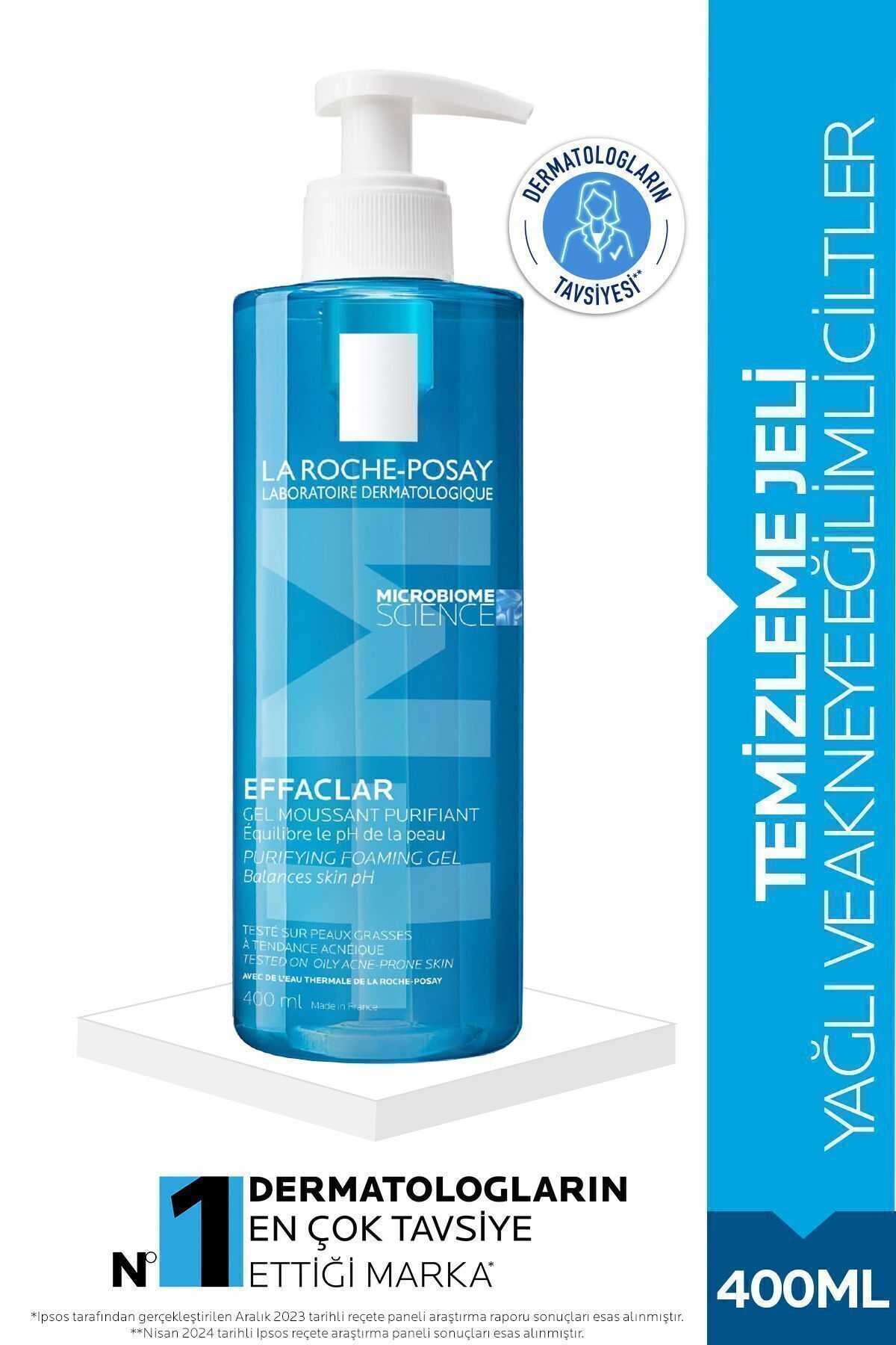 Effaclar Yağlı, Akne/Sivilce Eğilimli Ciltler İçin Yüz Yıkama Jeli 400ML