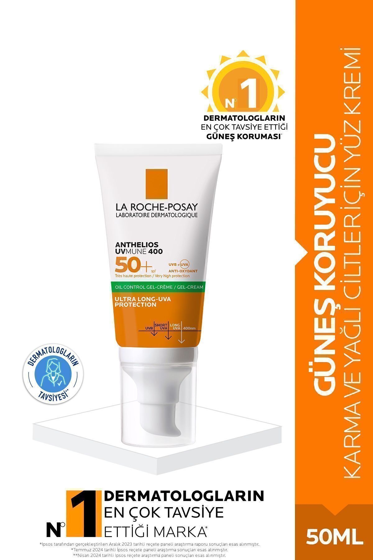 La Roche-posay Anthelios Dry Touch Finish Anti-shine Spf50 Güneş Kremi 50 ml