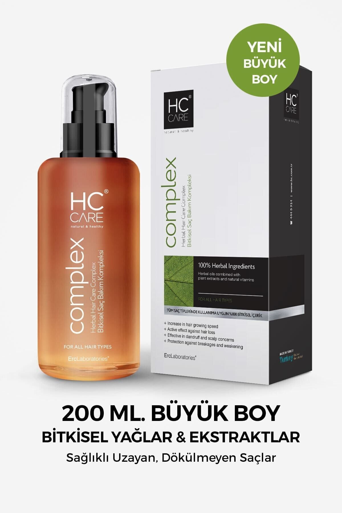 Complex Bitkisel Saç Bakım Kompleksi - 200 Ml Büyük Boy