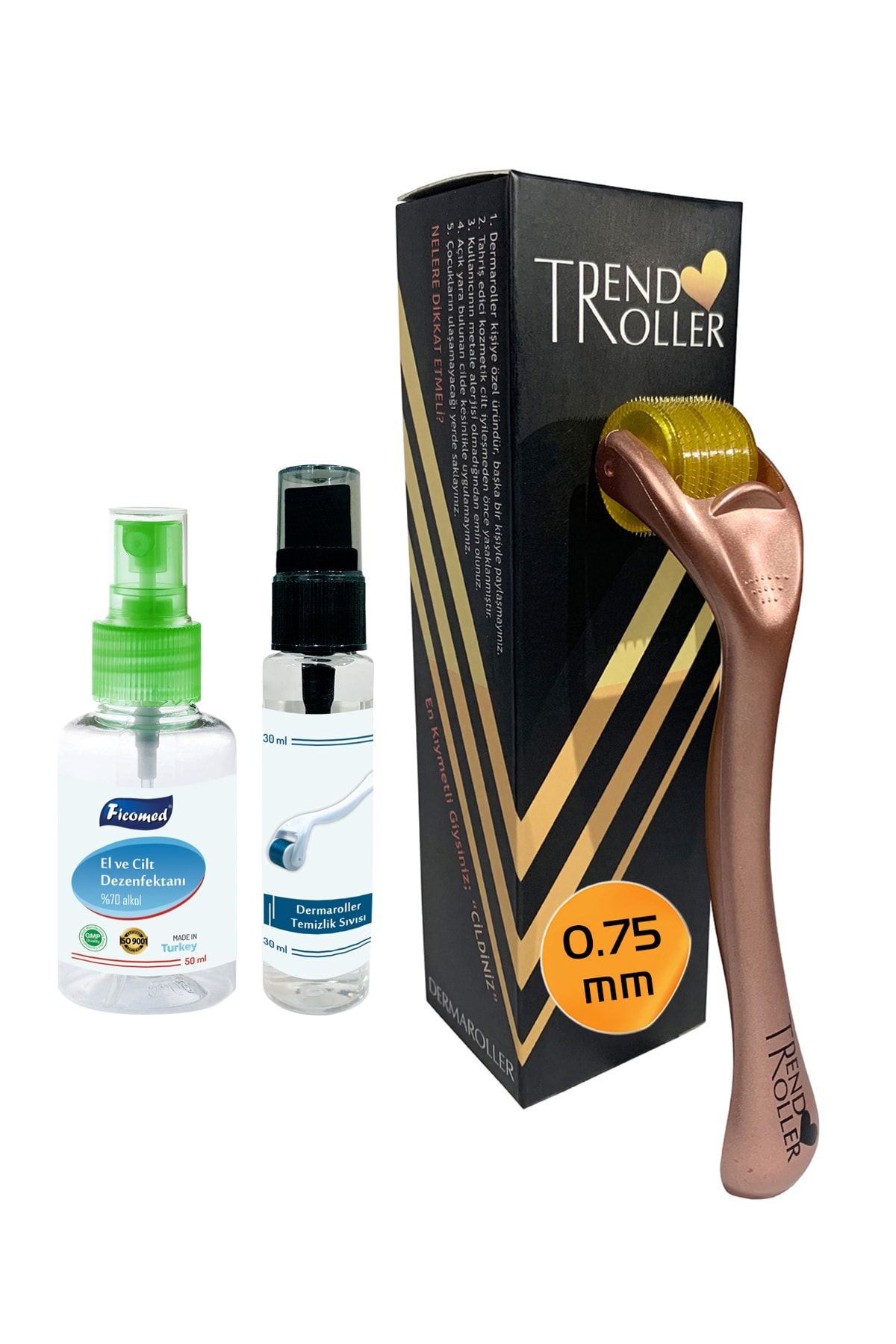 Dermaroller 0.75mm Titanyum 540 Iğne Orijinal Derma Roller