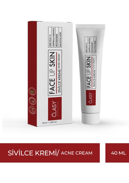 Clasy Care Face Up Skin Sivilce Kremi 40 ml Faceupskin Acne Cream 40ML