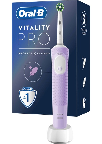 Oral-B D103 Vitality Pro Cross Action Şarjlı Diş Fırçası - Lila