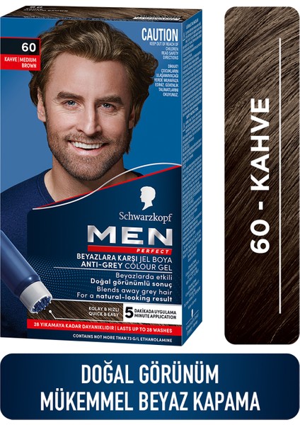 Schwarzkopf Men Perfect Beyazlara Karşı Jel Boya 60 Kahve