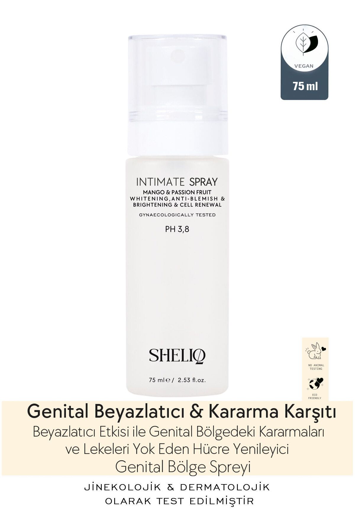 Genital Bölge Beyazlatıcı, Leke Ve Kararma Giderici 75 ml Mango & Passion Fruits Intim Sprey