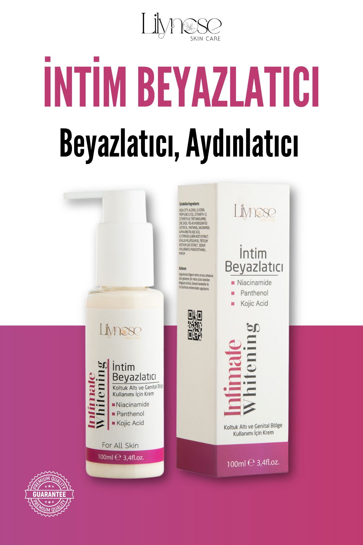 İntim Beyazlatıcı Krem Koltuk Altı ve Genital Bölge İçin Beyazlatıcı Krem 100ml