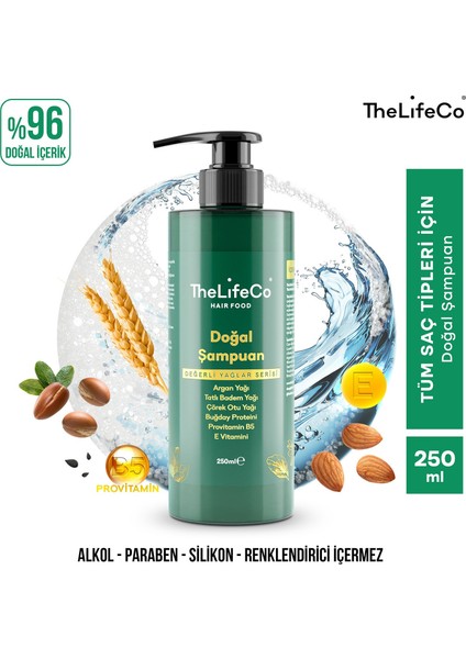 TheLifeCo Hairfood Değerli Yağlar Serisi Doğal Şampuan 250 ml