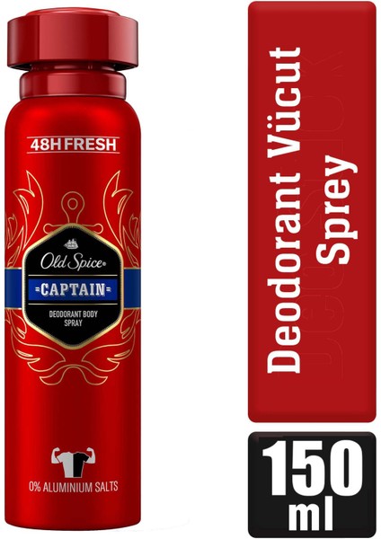 Old Spice Captain Erkek Deodorant Vücut Spreyi 150 ml