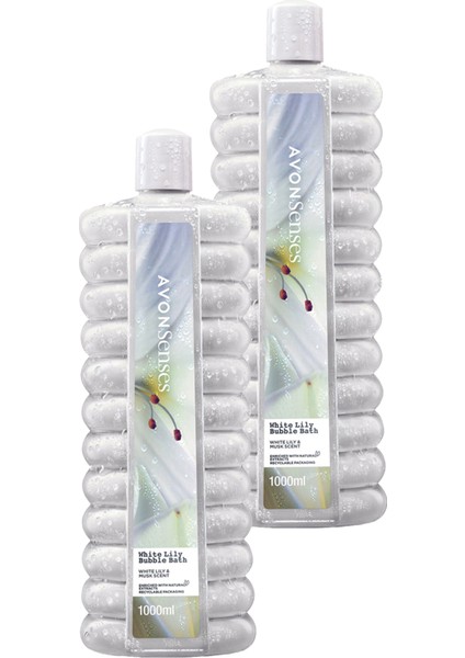 Avon White Lily Beyaz Zambak Banyo Köpüğü 1000 ml 2'li Set