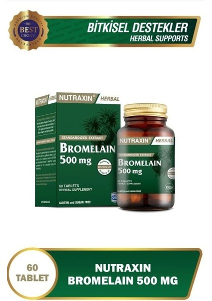 Nutraxin Bromelain 500 mg 60 Tablet