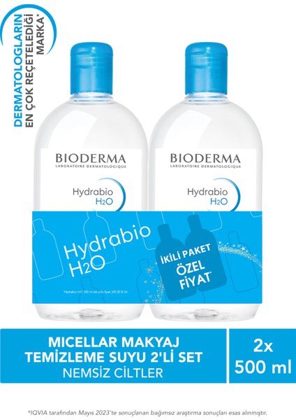 Bioderma Hydrabio H2O 500 ml 2li Paket