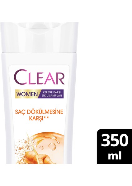 Clear Women Kepeğe Karşı Etkili Şampuan Saç Dökülmesine Karşı 350 ml