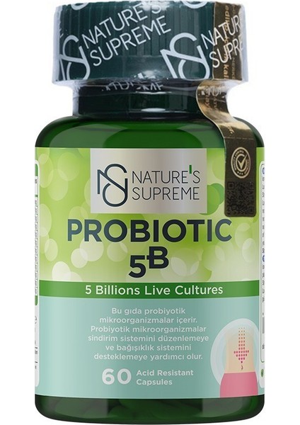 Nature's Supreme Probiotic 5B 60 Kapsül