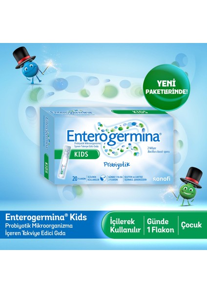 Enterogermina Kids Probiyotik 20 Flakon