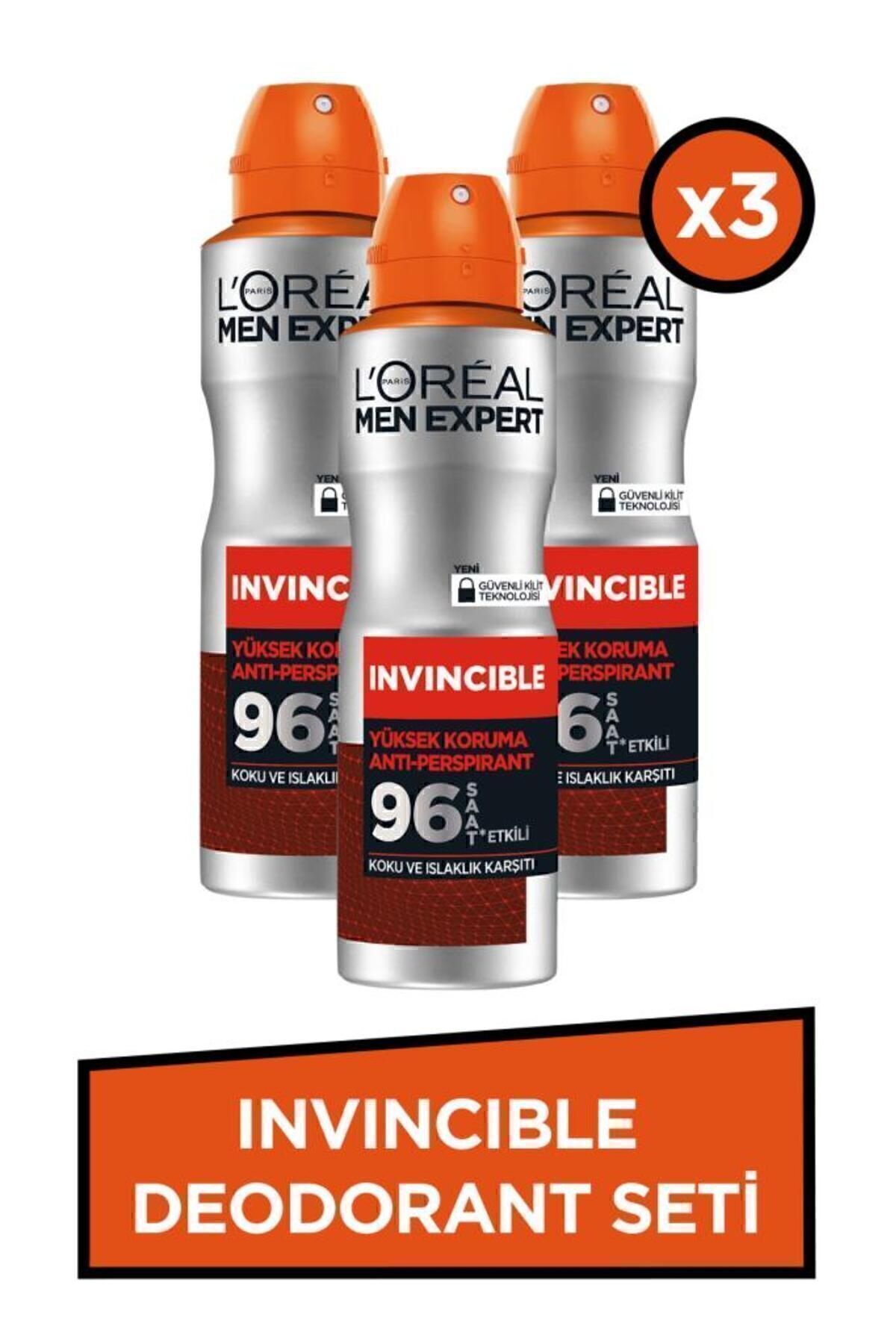 L'Oreal Paris Men Expert Invincible Anti Deodorant 150 ml X 3 Adet