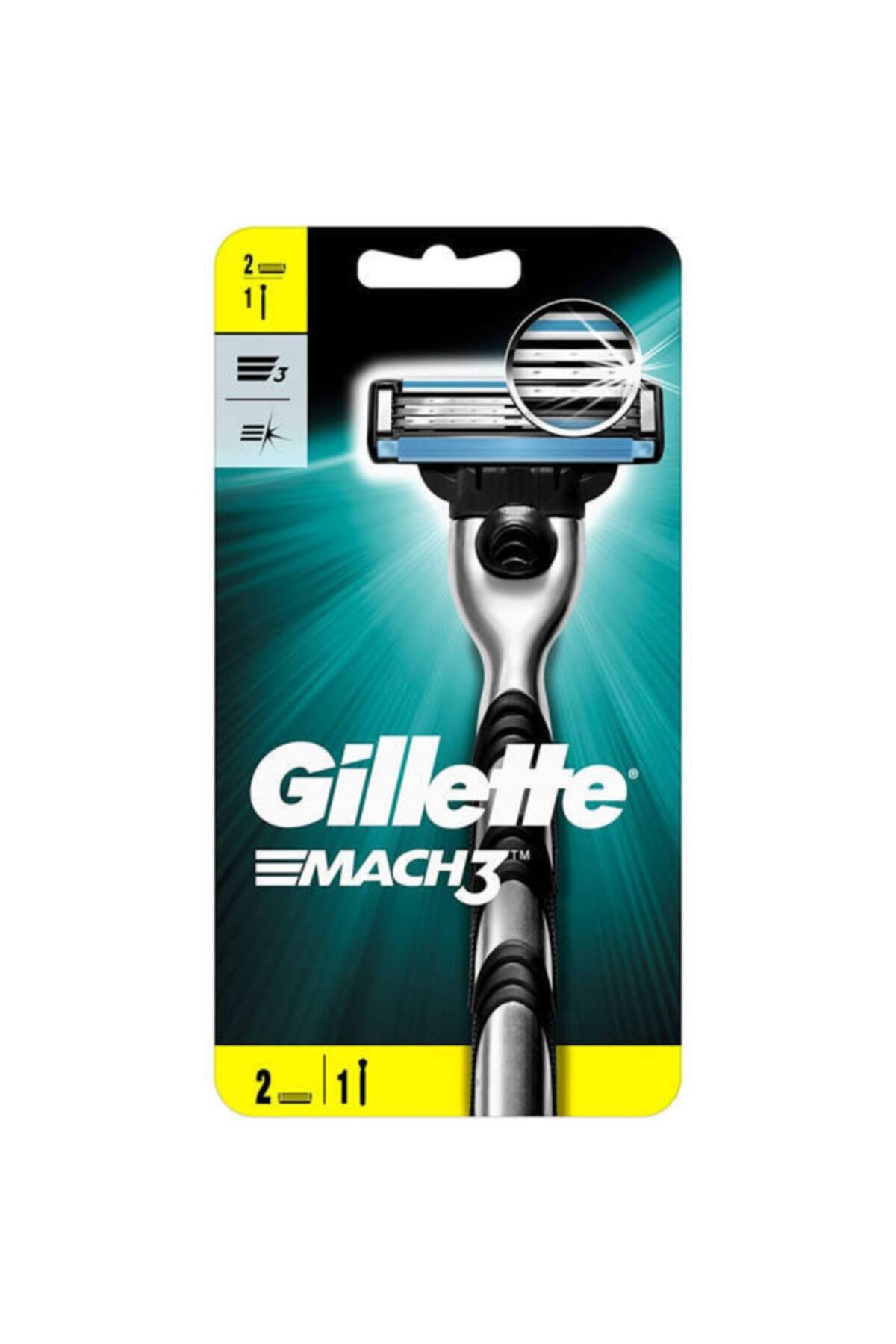 Gillette Mach-3 Tıraş Makinesi + 2 Yedek Başlık