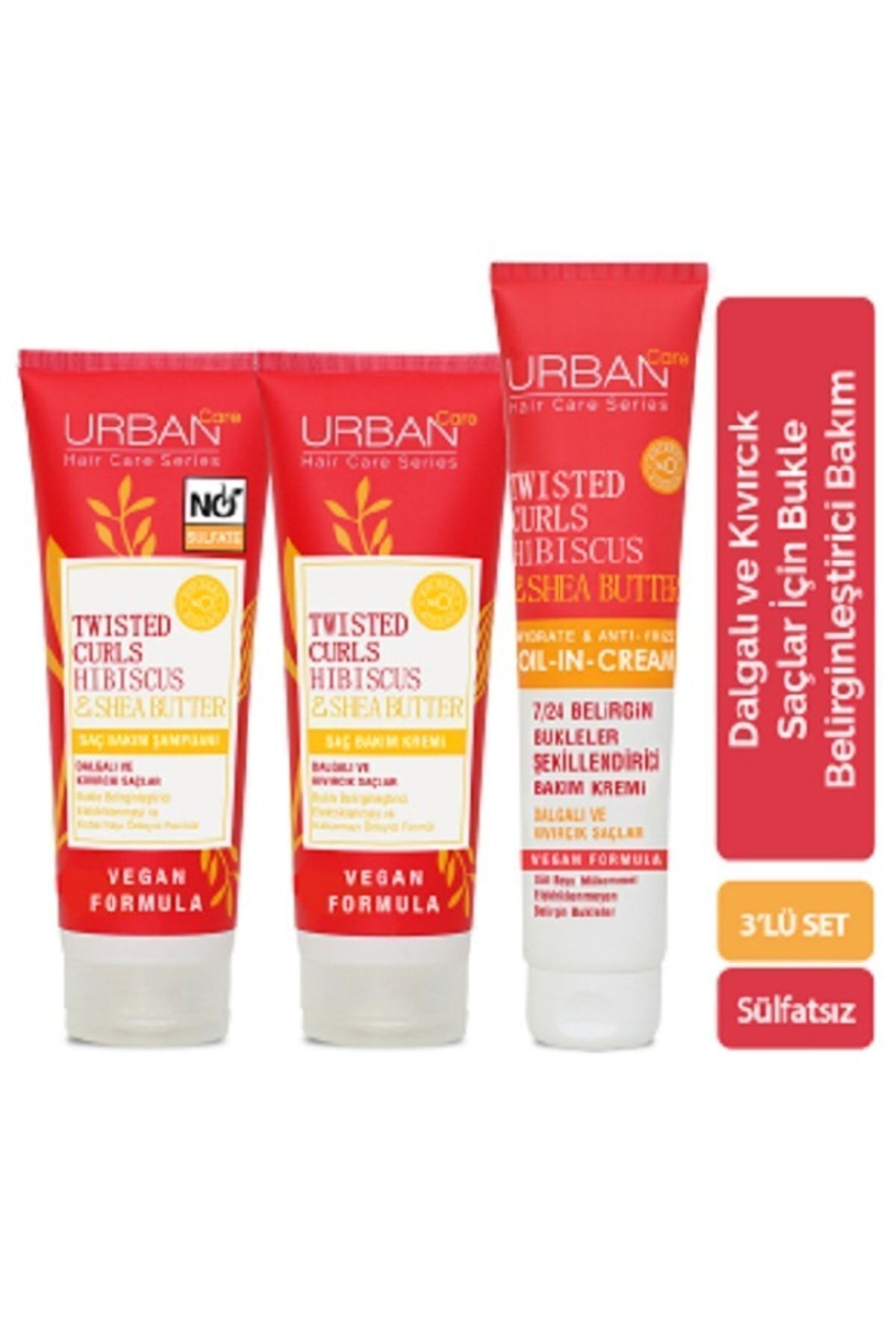 Urban Care Hibiscus&shea Butter Kıvırcık&dalgalı Saçlara Özel Bukle Belirginleştirici Saç Bakım Seti