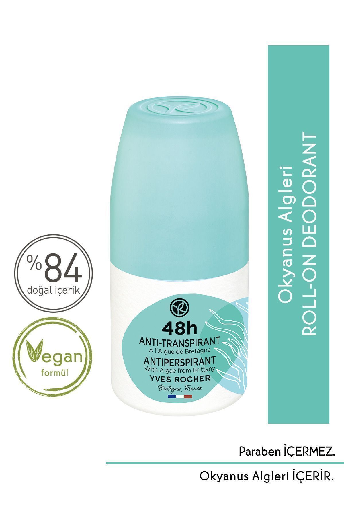 Yves Rocher Ter Önleyici 48 saat etkili Kadın-Erkek Antiperspirant Roll-On - Okyanus Algleri-58616