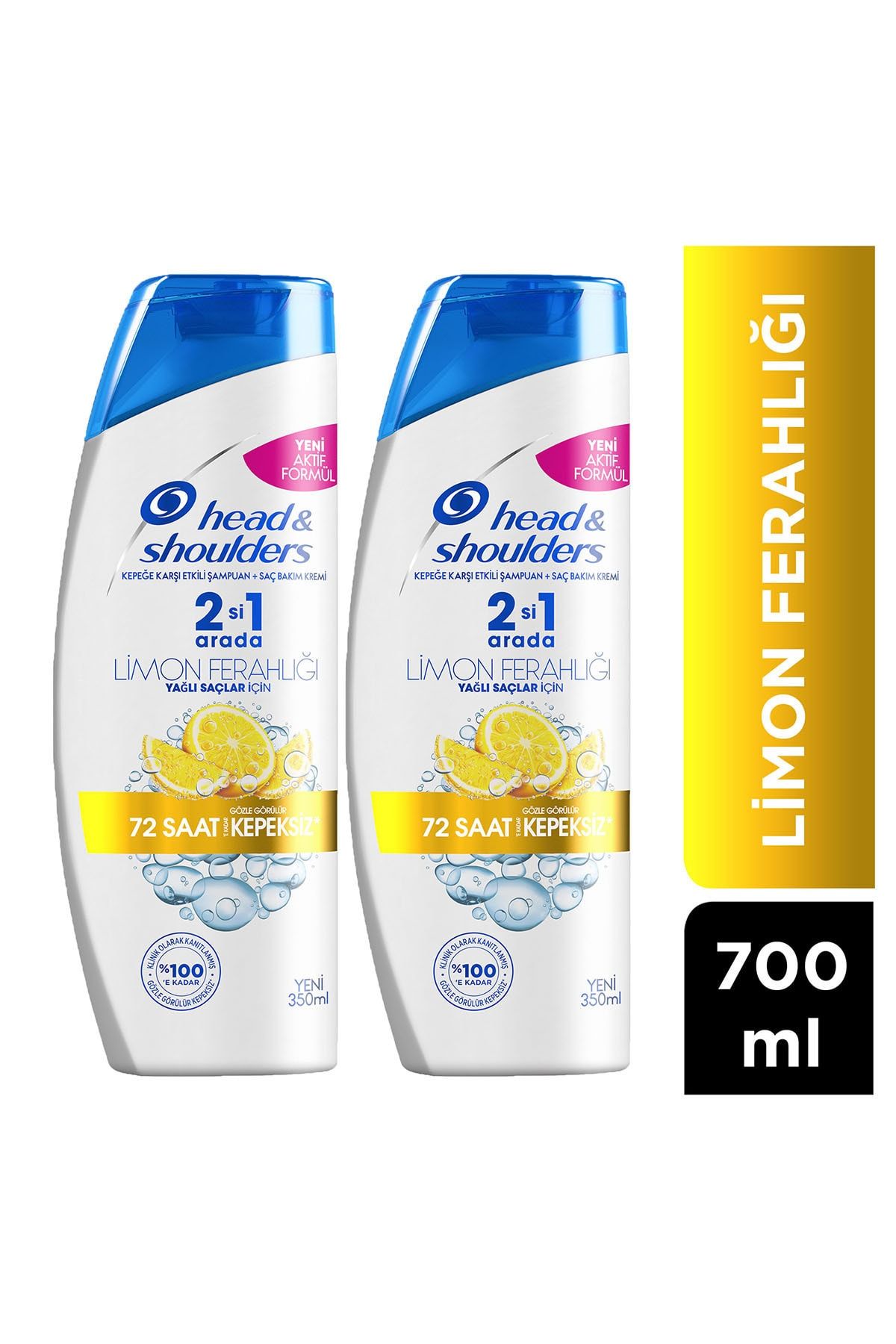 Head And Shoulders Limon Ferahlığı 2'si 1 Arada Kepeğe Karşı Etkili Şampuan 350 Ml X 2 Adet