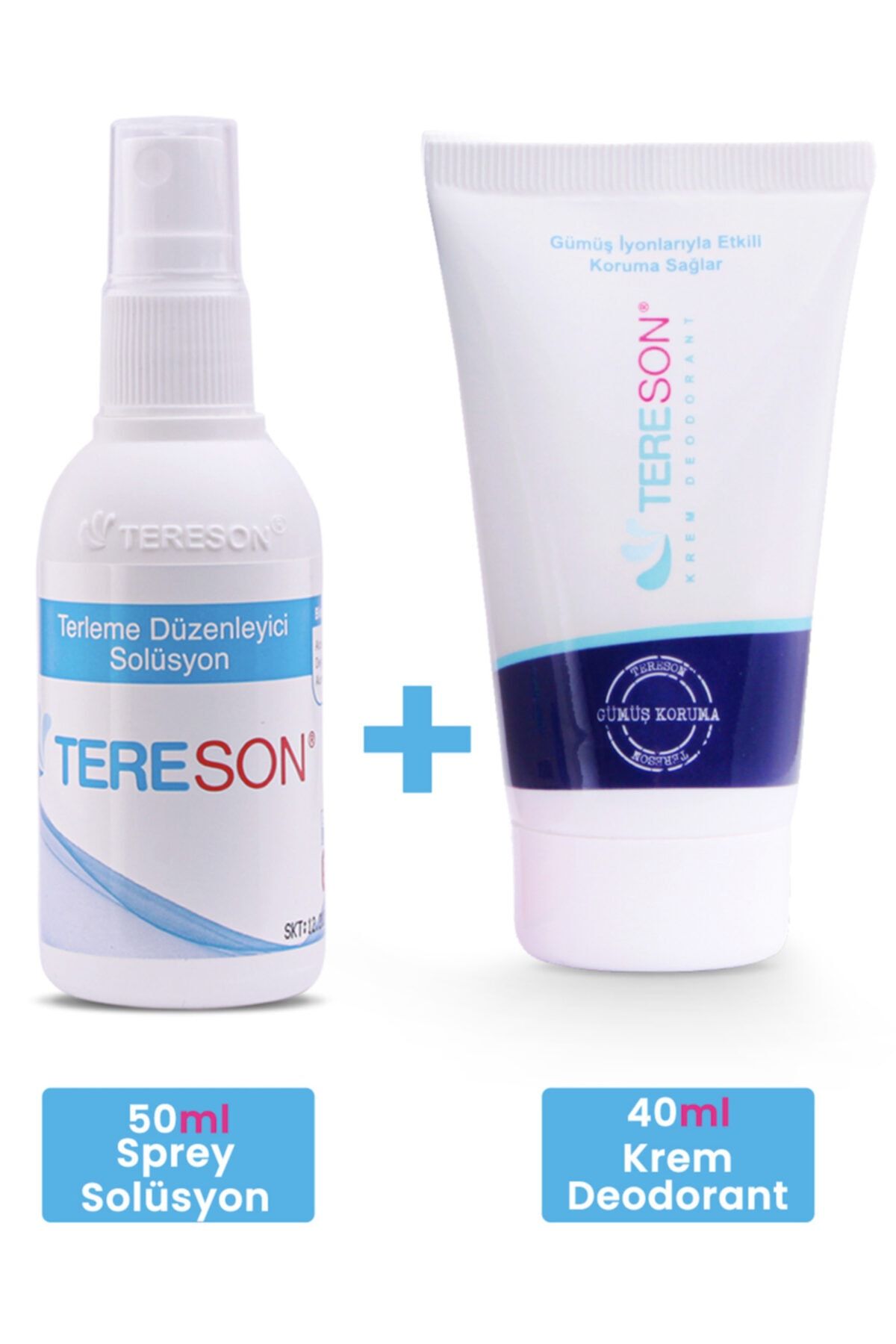 Tereson Terleme Önleyici Sprey 50 ml + Krem Deodorant Gümüş Iyonlu 40 ml