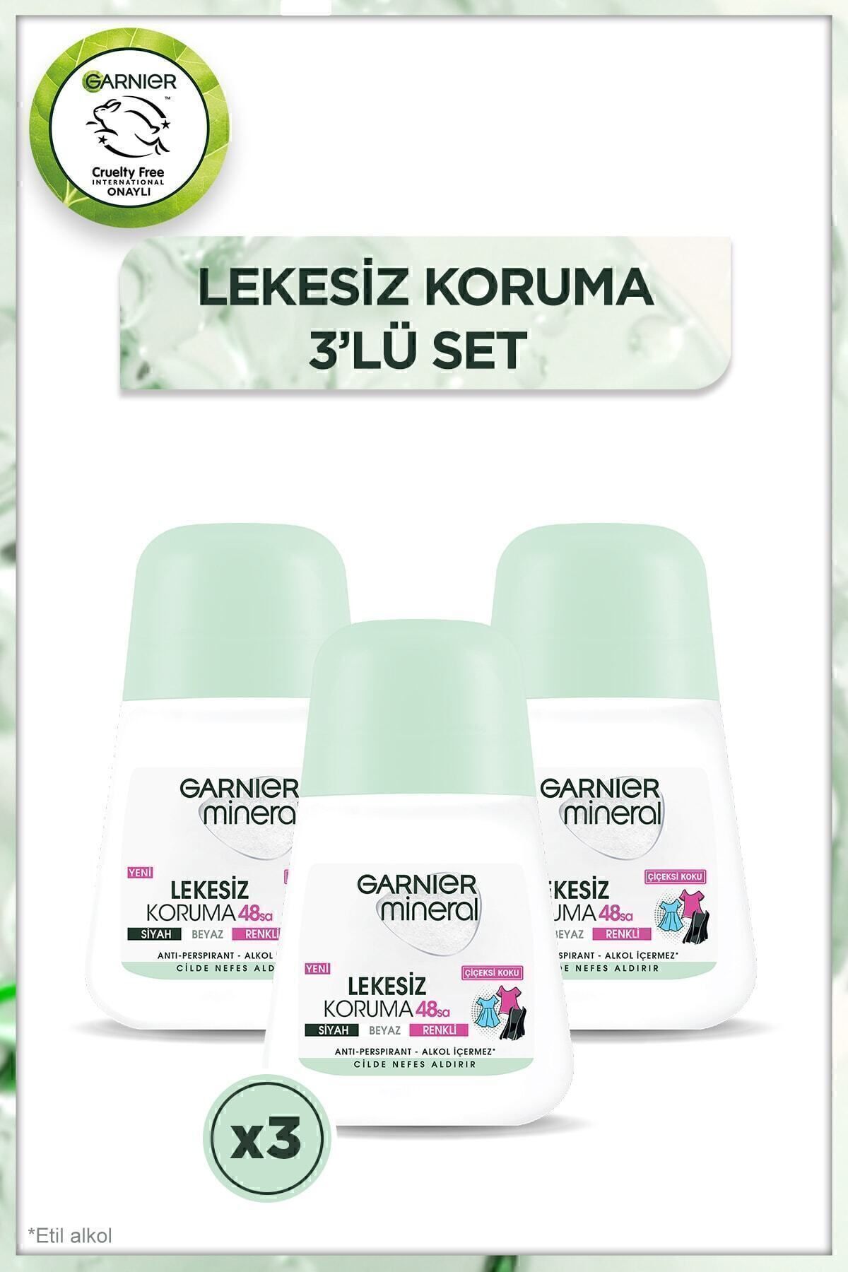 Garnier Mineral Lekesiz Koruma Roll-On Deodorant 3'lü Set