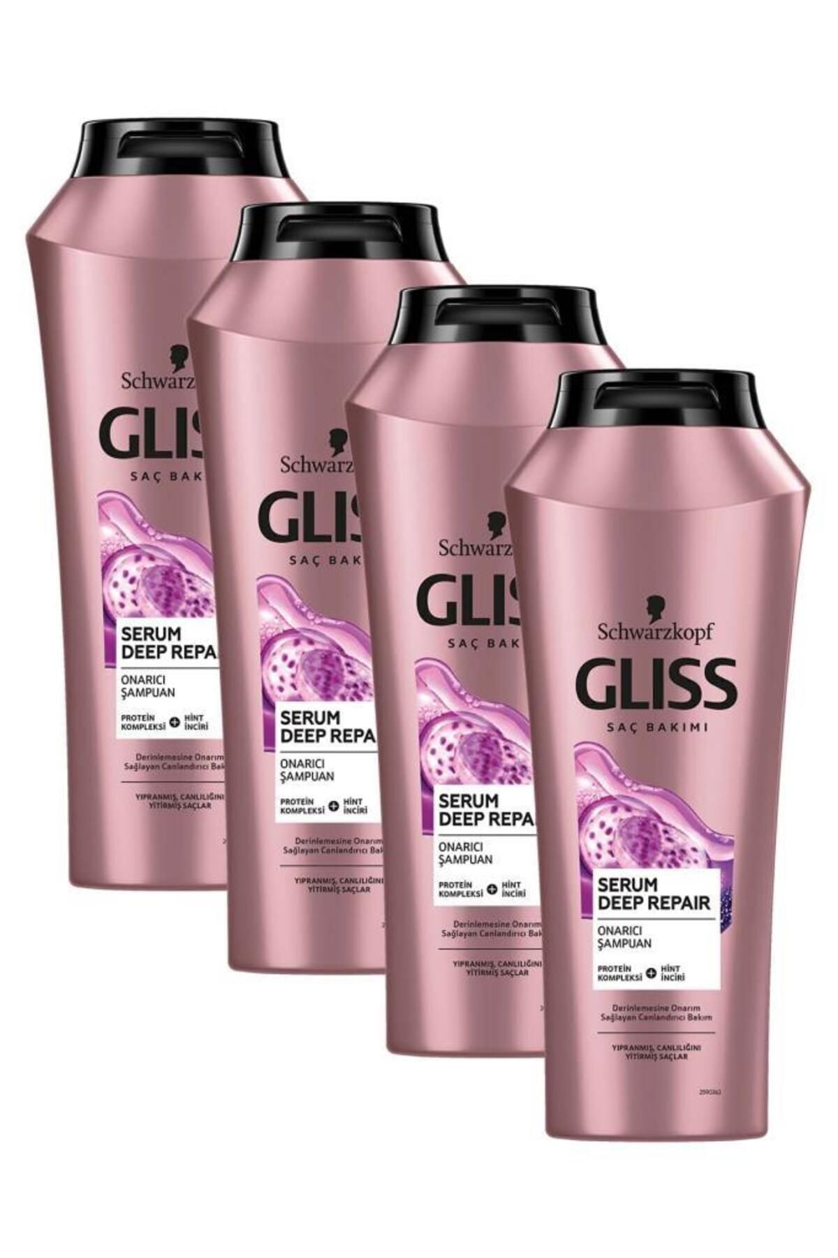 Gliss Serum Deep Repair Onarıcı Şampuan 500 ml X 4 Adet