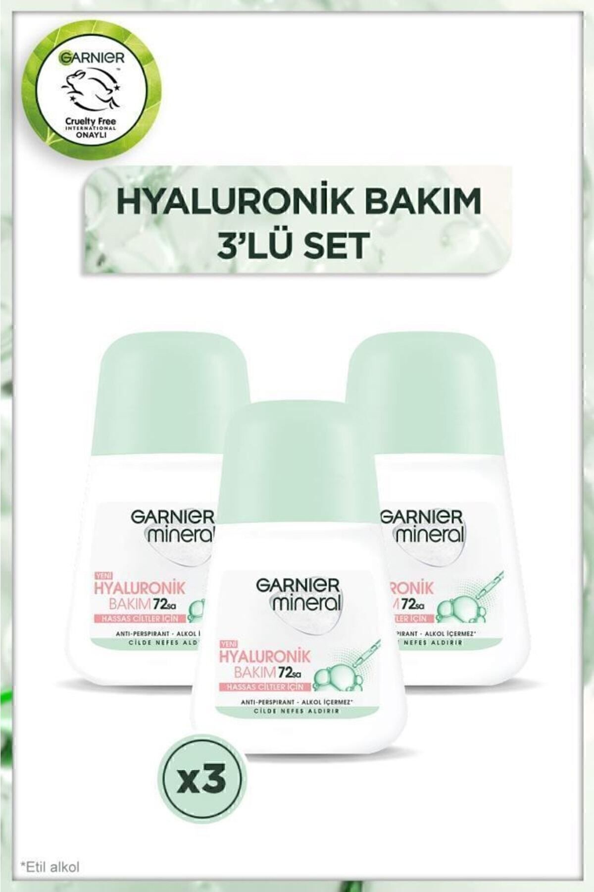 Garnier Mineral Hyaluronik Bakım Roll-on Deodorant 3'lü Set