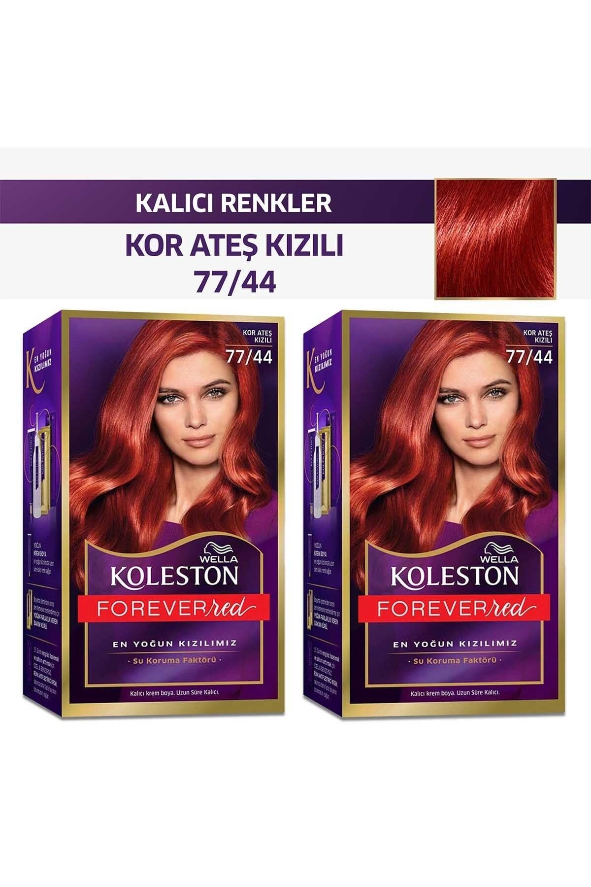 Wella Koleston Kit Saç Boyası 77/44 Kor Ateş Kızılı X 2 Adet