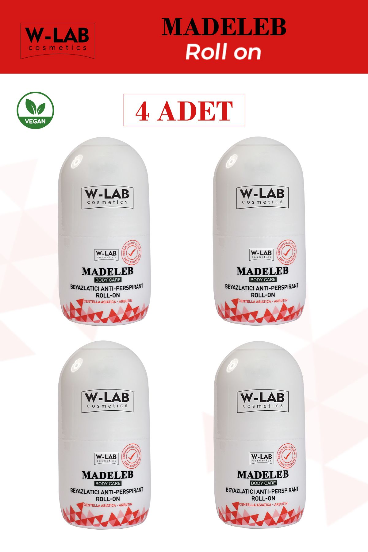 W-Lab Kozmetik Madeleb Roll On 4 Lü Set