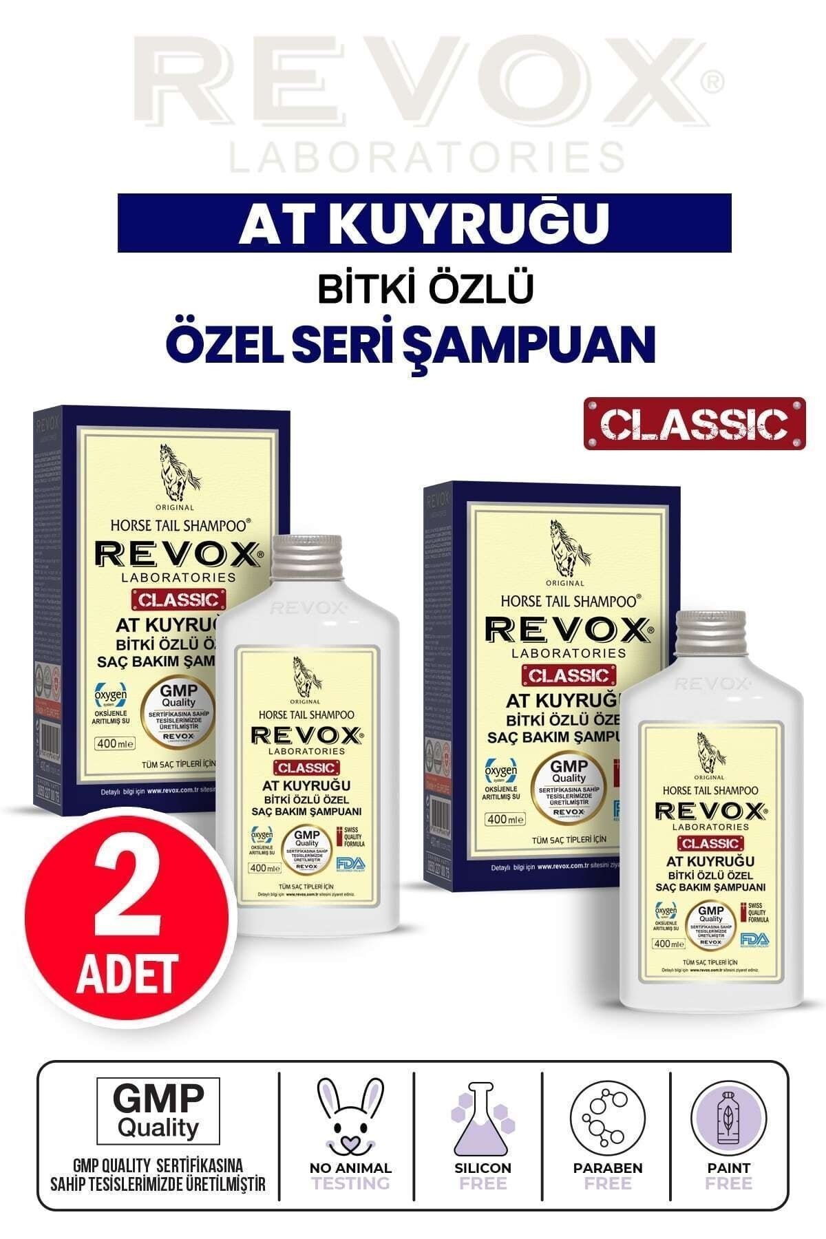 Revox Saç Dökülmesini Engelleyen At Kuyruğu Bitki Özlü Şampuan 400 Ml 2 Adet