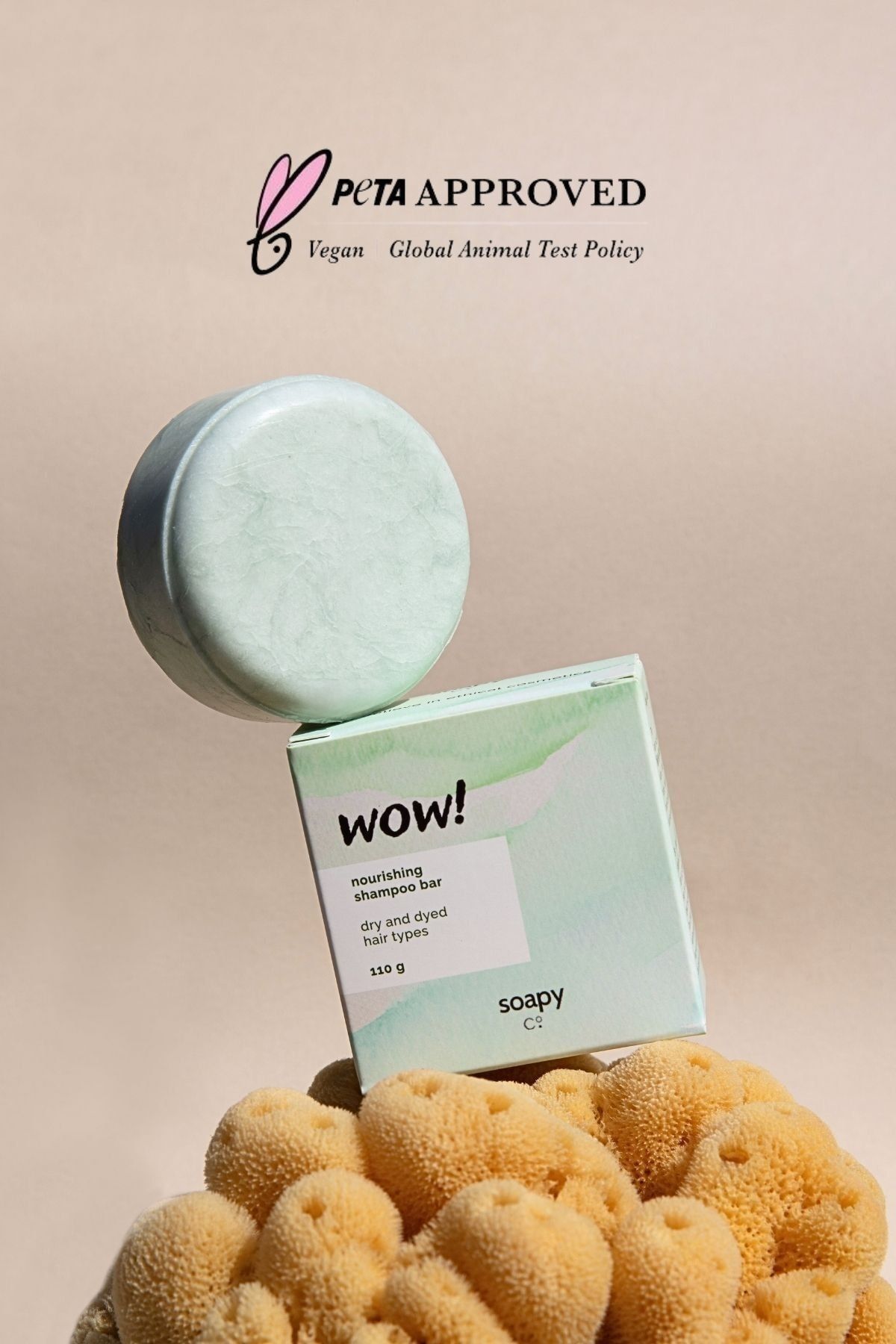 Soapy Co Wow! Besleyici Katı Şampuan - Kuru Saçlar - 110 Gram Solid Shampoo Bar