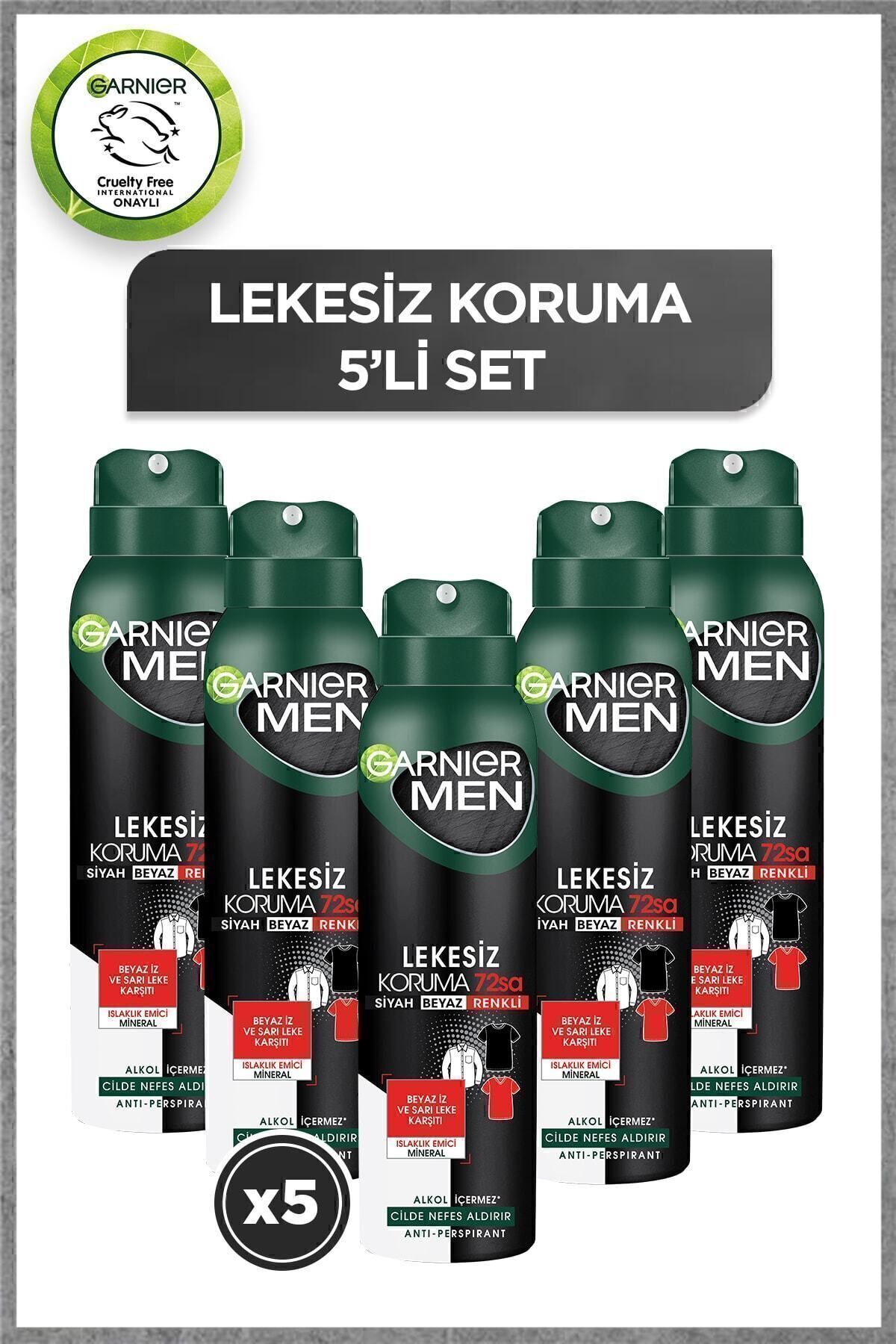 Garnier 5'li Men Lekesiz Koruma Aerosol Seti