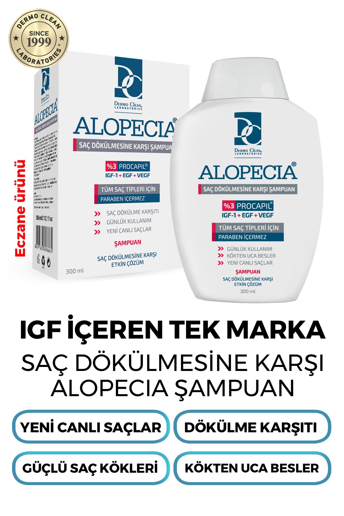 Alopecia Procapil Ve Igf Içerikli Saç Dökülmesine Karşı Şampuan 300 Ml