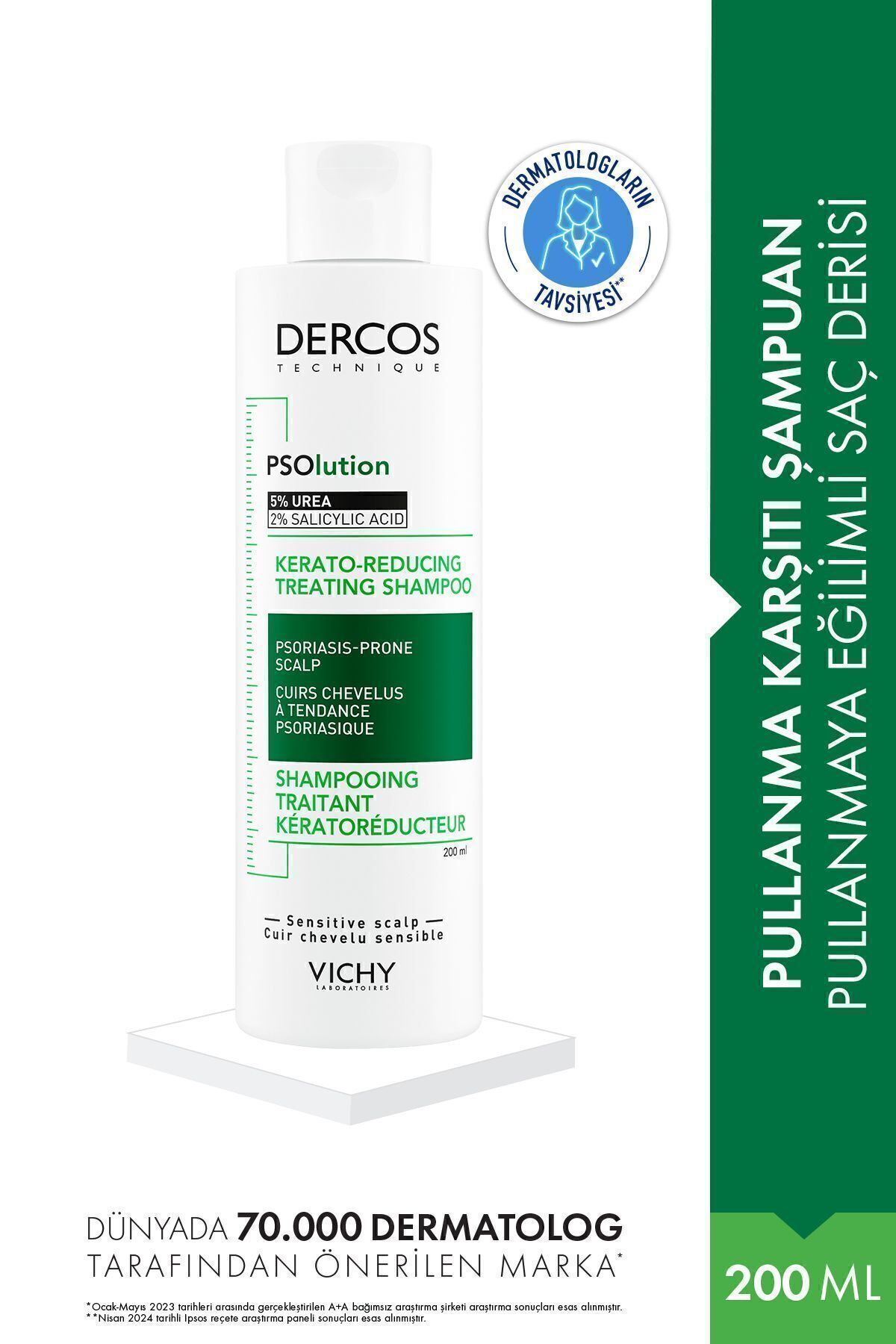 Vichy Dercos Psolution Pullanmaya Karşı Bakım Şampuanı 200 ml