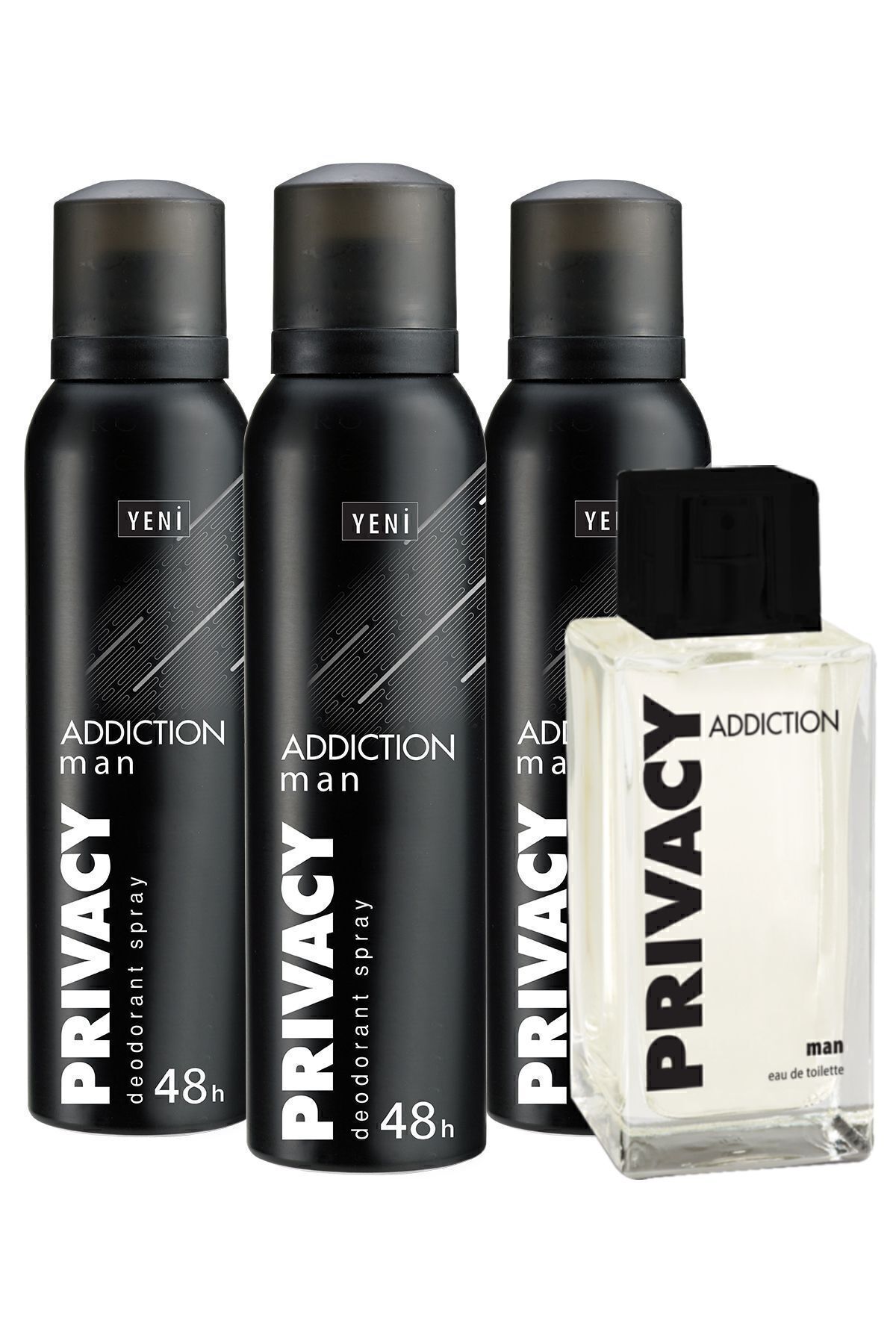 Privacy Man Addiction Edt Erkek Parfüm 100ml & Deodorant 3x150ml