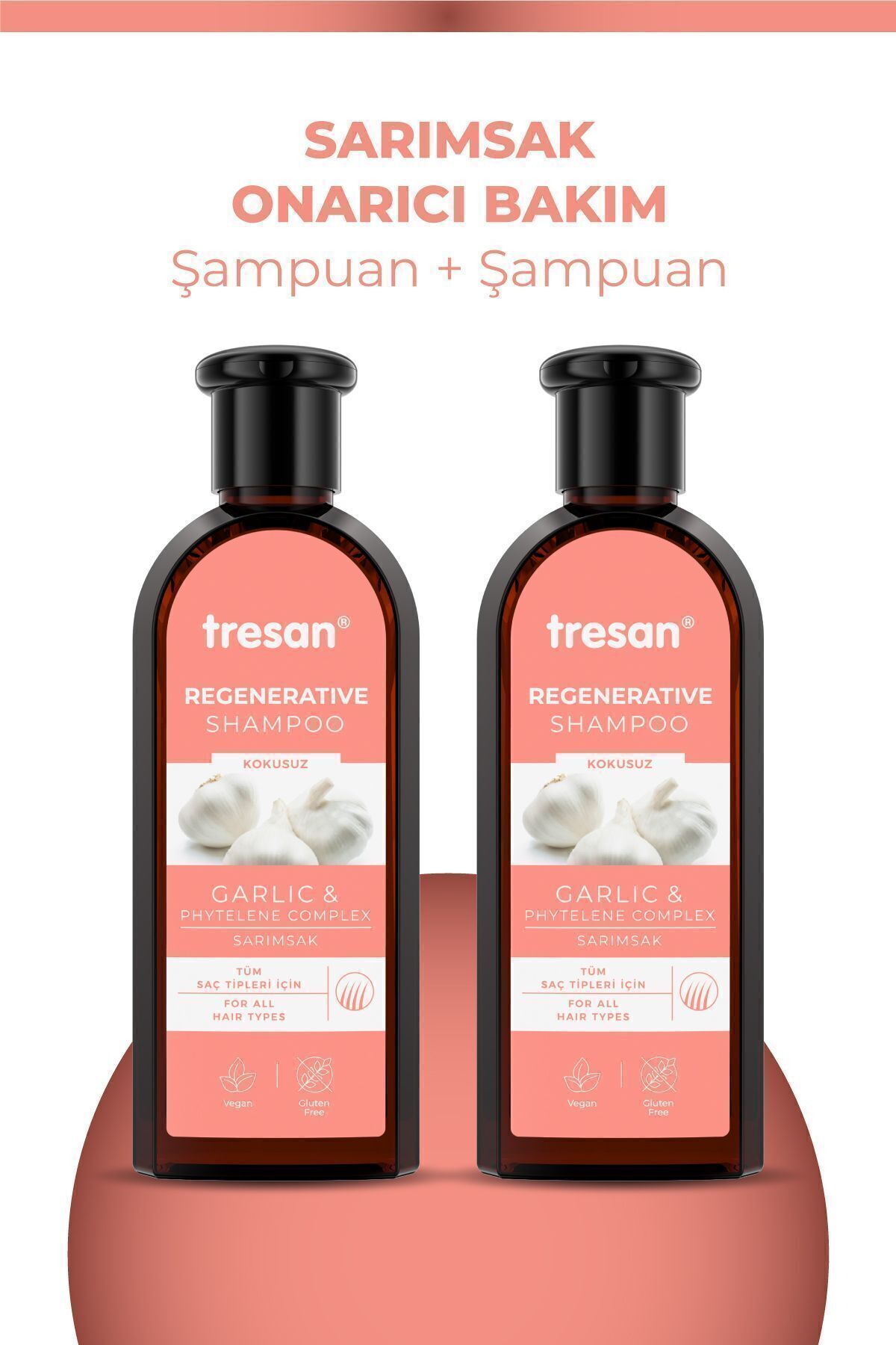 Tresan Sarımsak Onarıcı Bakım Şampuanı 300 ml 2 Li