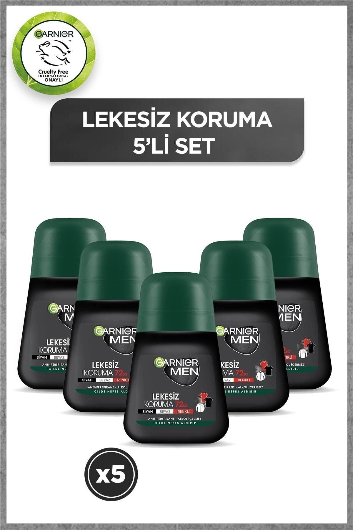 Garnier 5'li Men Lekesiz Koruma Roll-on Seti 36005423424905