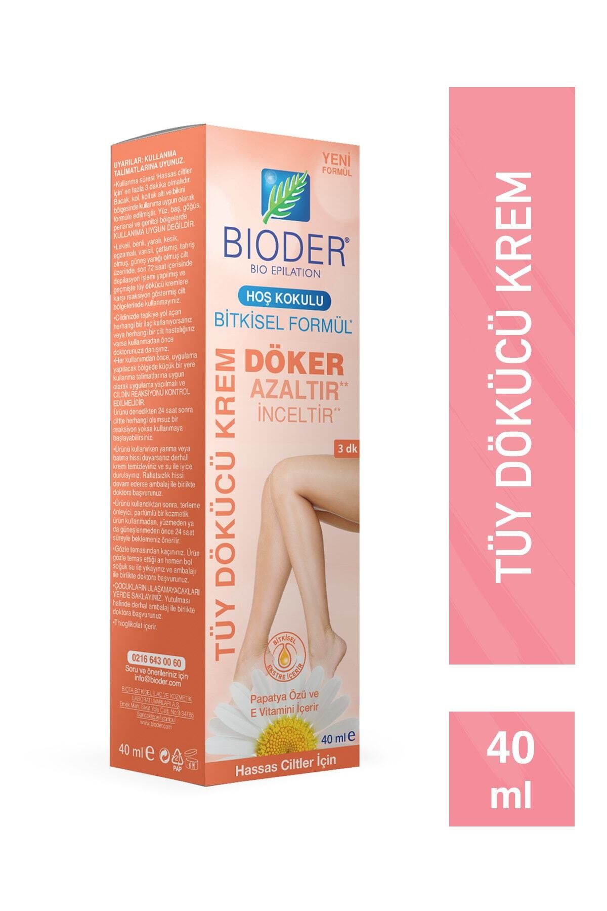 Bioder Tüy Dökücü Krem -hassas Cilt Papatya Özlü 40 ml Tüy Azaltıcı Etki