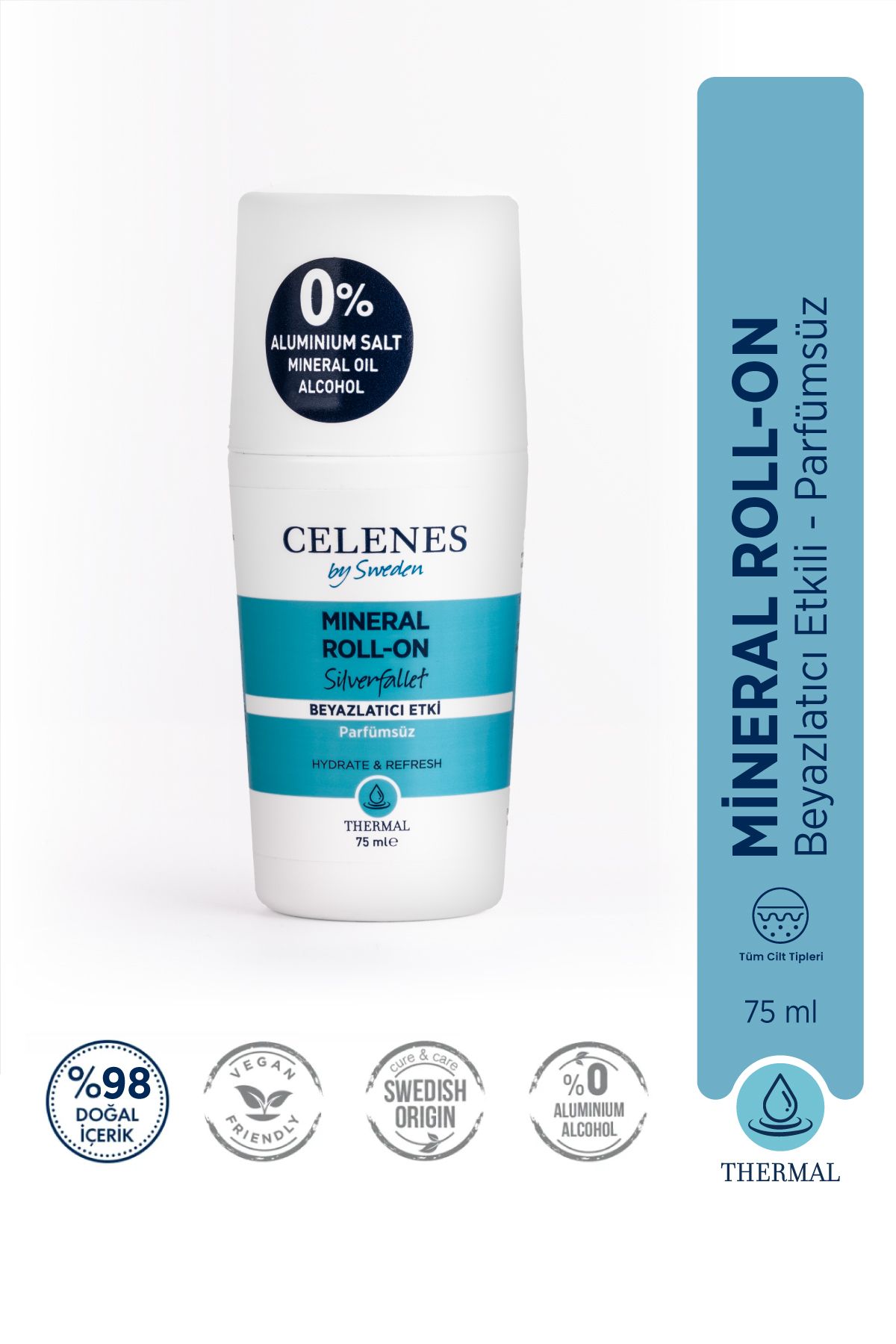 Celenes by Sweden Thermal Roll On 75ml Beyazlatıcı Etkili